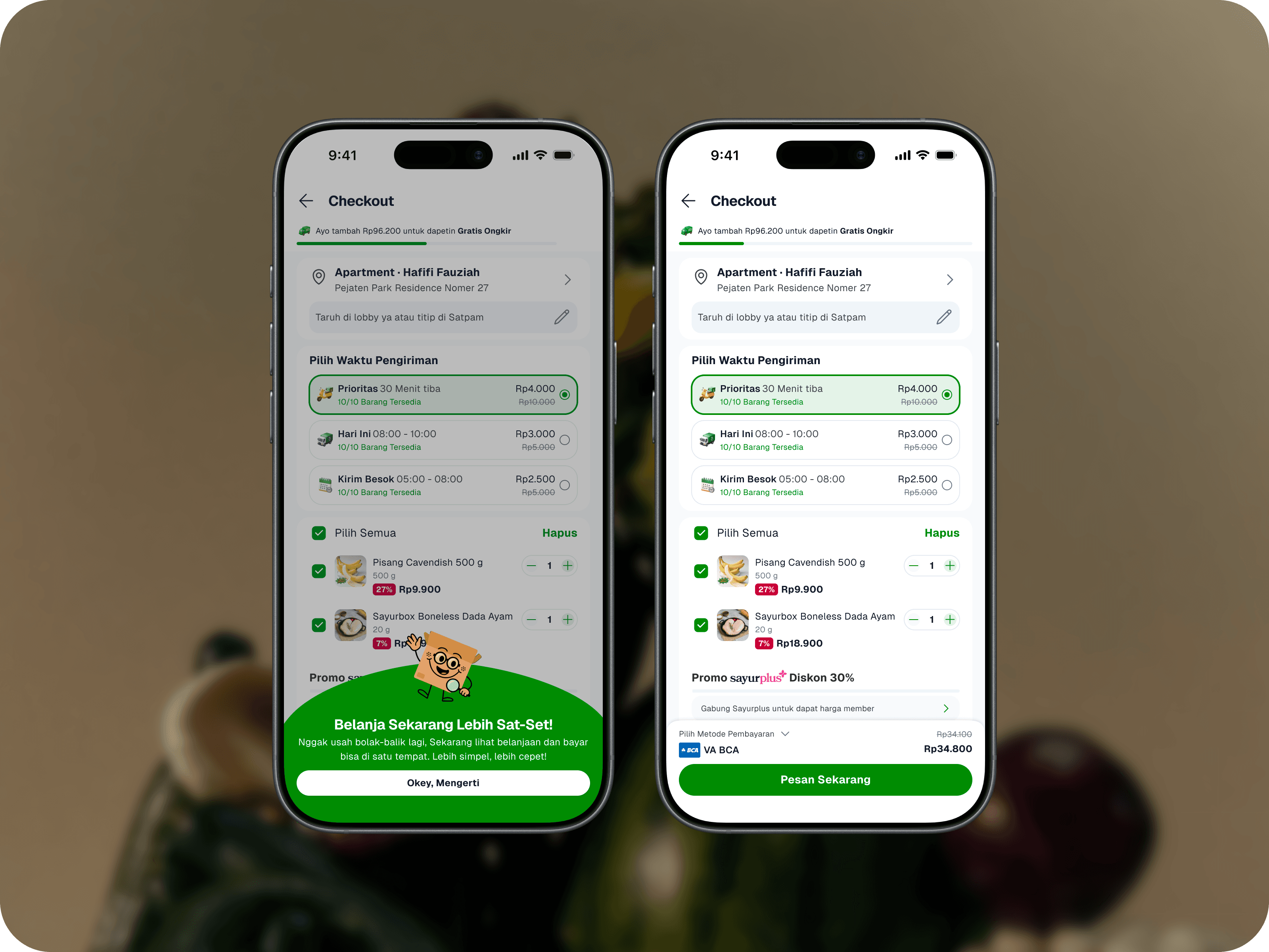 E-Grocery Mobile Checkout UI