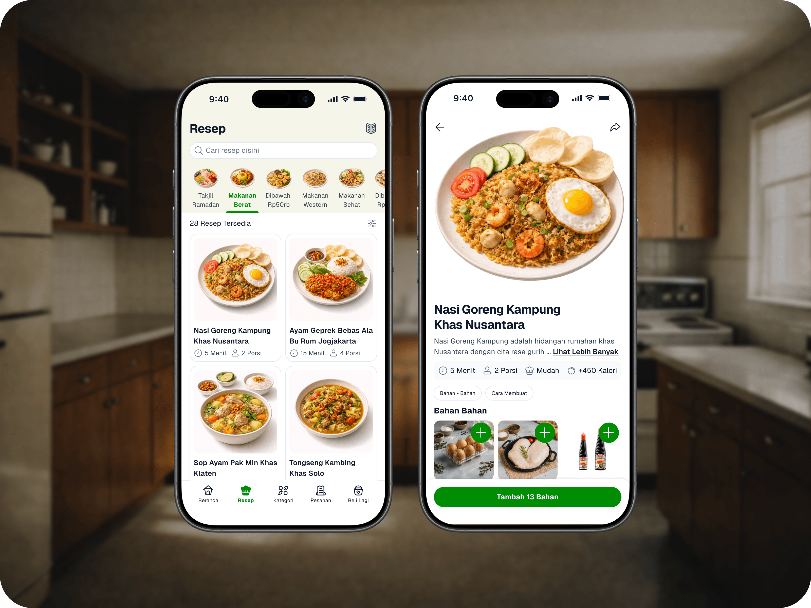 E-Grocery Recipe Discovery and Detail UI