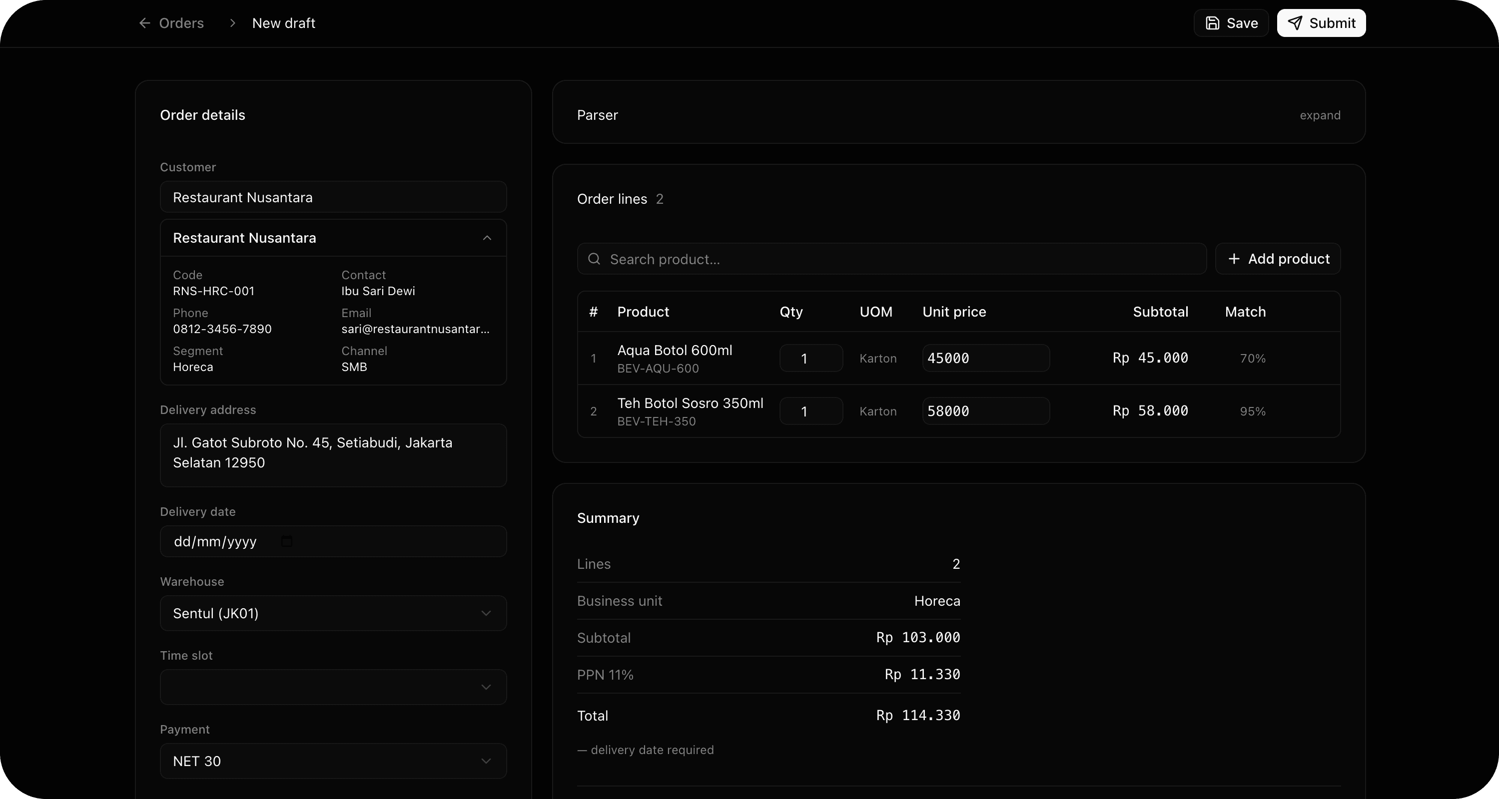 AI-Powered Text-to-Order System